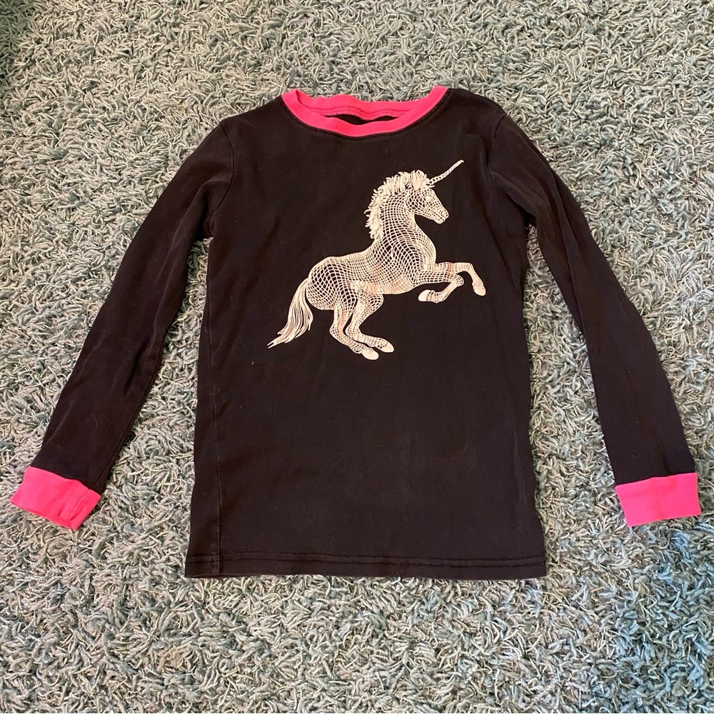 Girls Glow-in-the-Dark Unicorn Pajama Shirt Size 10